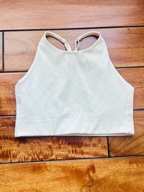 NWOT girlfriend collective Topanga Ivory High-Neck Long-Line Bra